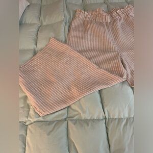 Chico's Beige Striped Wide Leg Pants